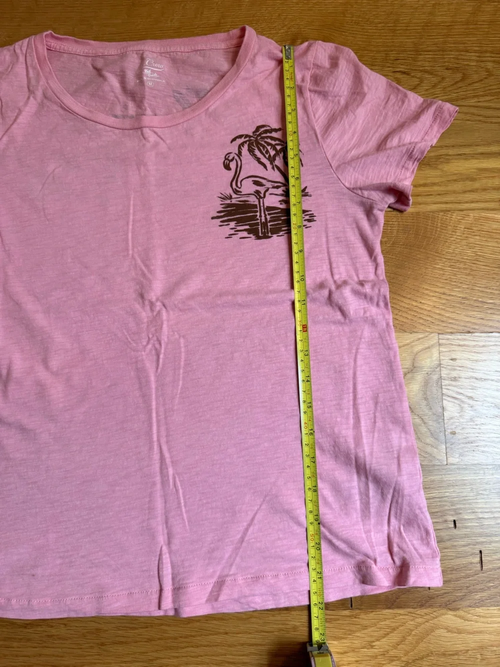 JCrew Pink Flamingo Seaside Club Graphic Tee